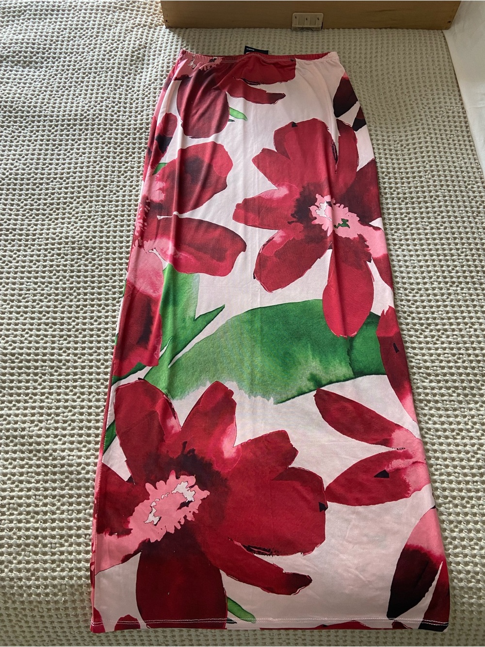 ASOS Pink Floral Maxi Skirt